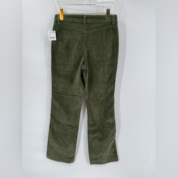 Free People High Time Velvet Kick Flare Pants Olive Army Green size 6 NWT - Picture 4 of 8